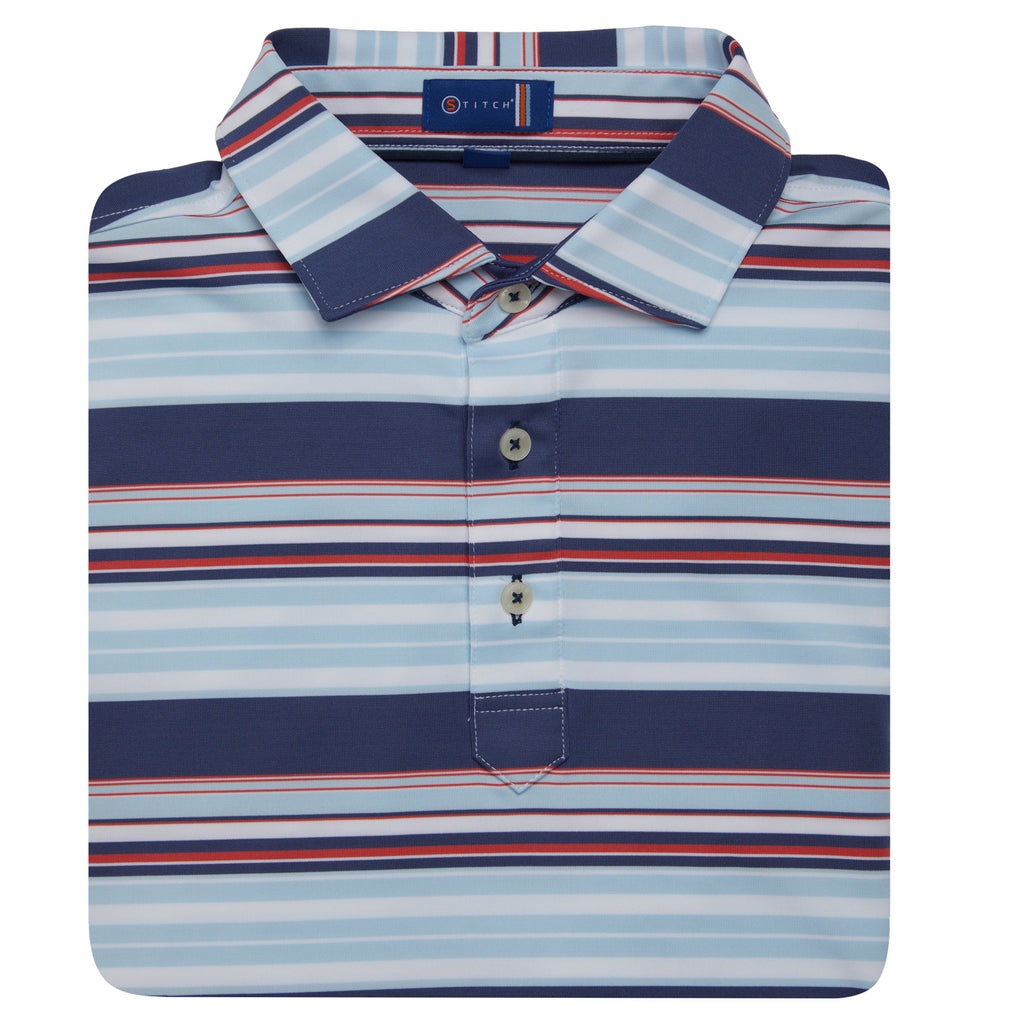 ★★ ★★ striped structured polo knit T12F1KPN Mini-stripe Seersucker Knit Cotton Polo