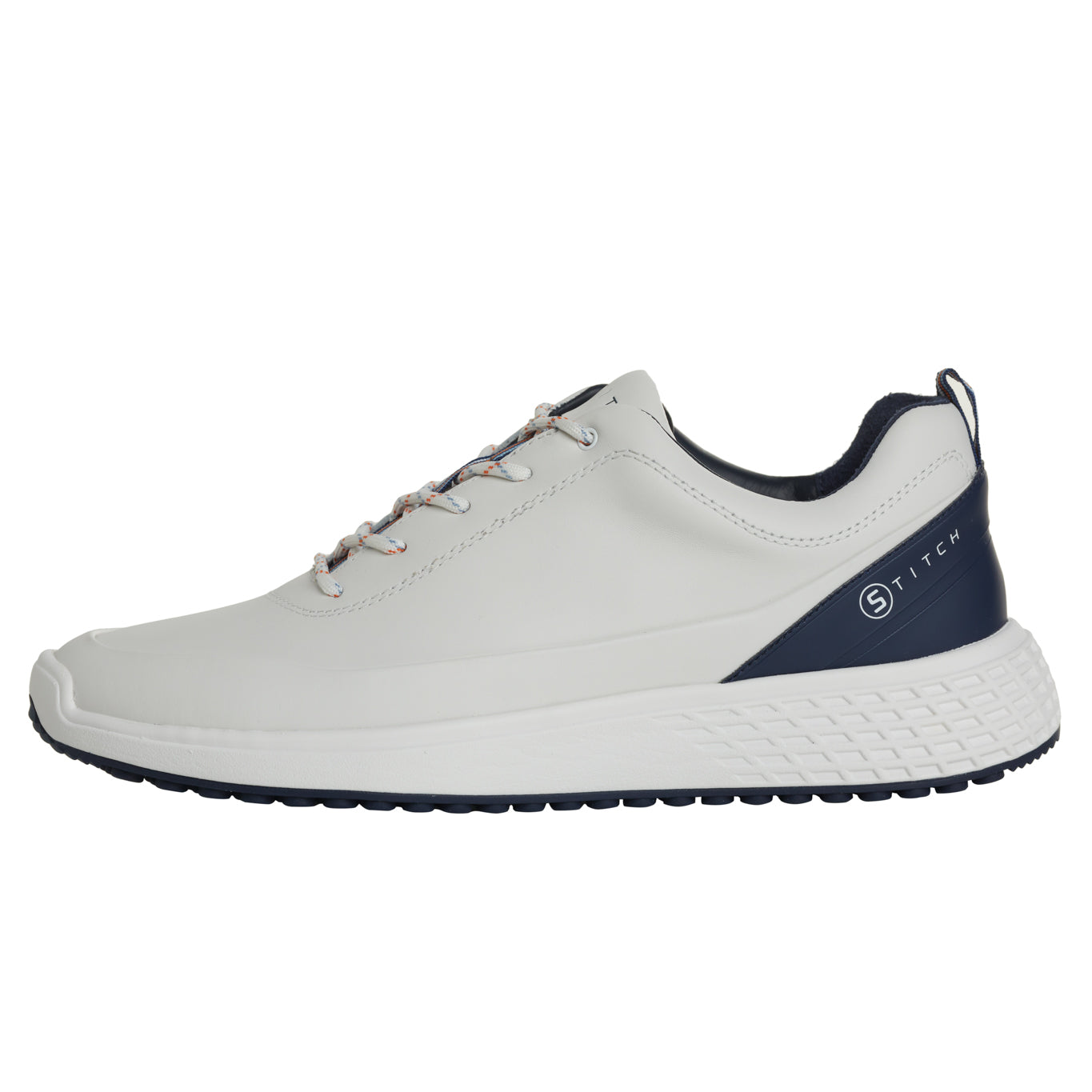 SL Pace Colorblock Blue & White Leather Golf Shoes – Stitch Golf display picture 3