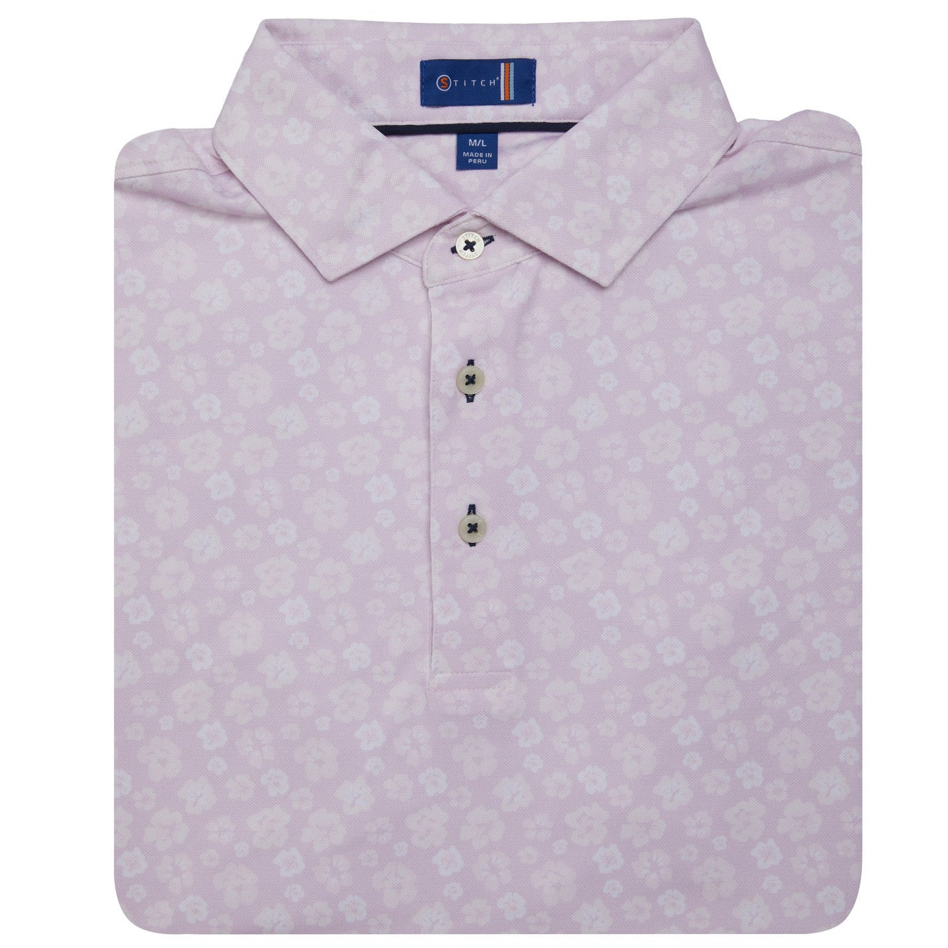 Tシャツ・カットソー Malbon Golf Argyle Pattern Polo T-Shirt CREAM MAN M4321PTS04 Mens Herringbone Print Polo | Callaway Apparel