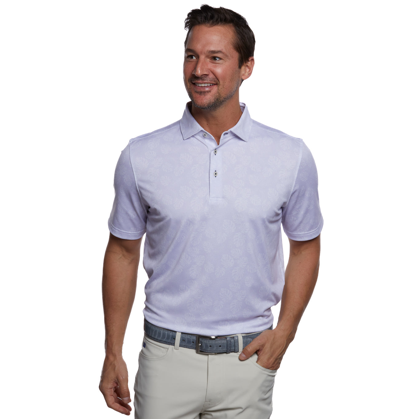 Capri Fronds Men's Purple Golf Polo – Stitch Golf