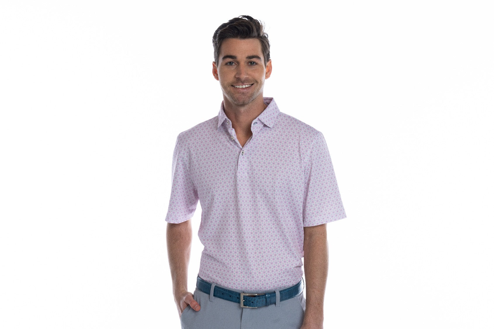 Mid Ocean Tiles Golf Polo – Stitch Golf