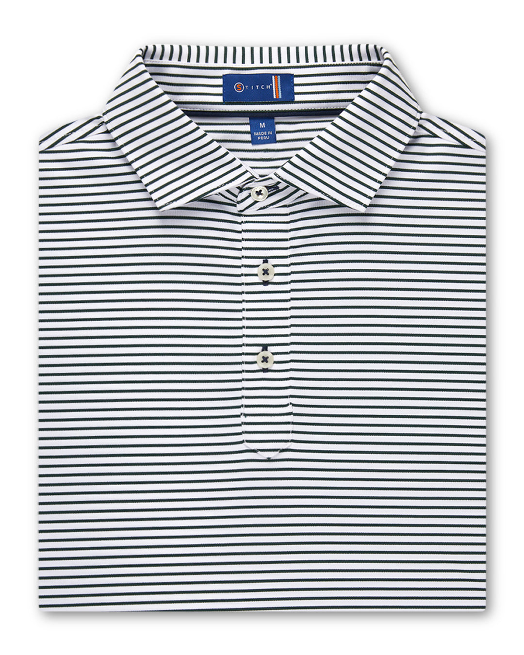 Congress Green Striped Polo – Stitch Golf