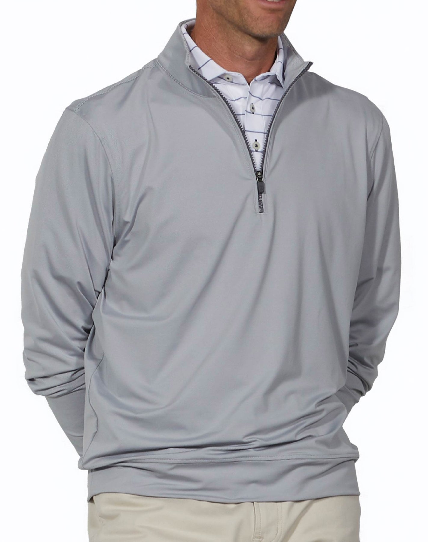 GOLFICKERS グレー スウェットシャツ golfickers HOLE 671] UVカット & COOL シャツ -Gray- | Golfickers