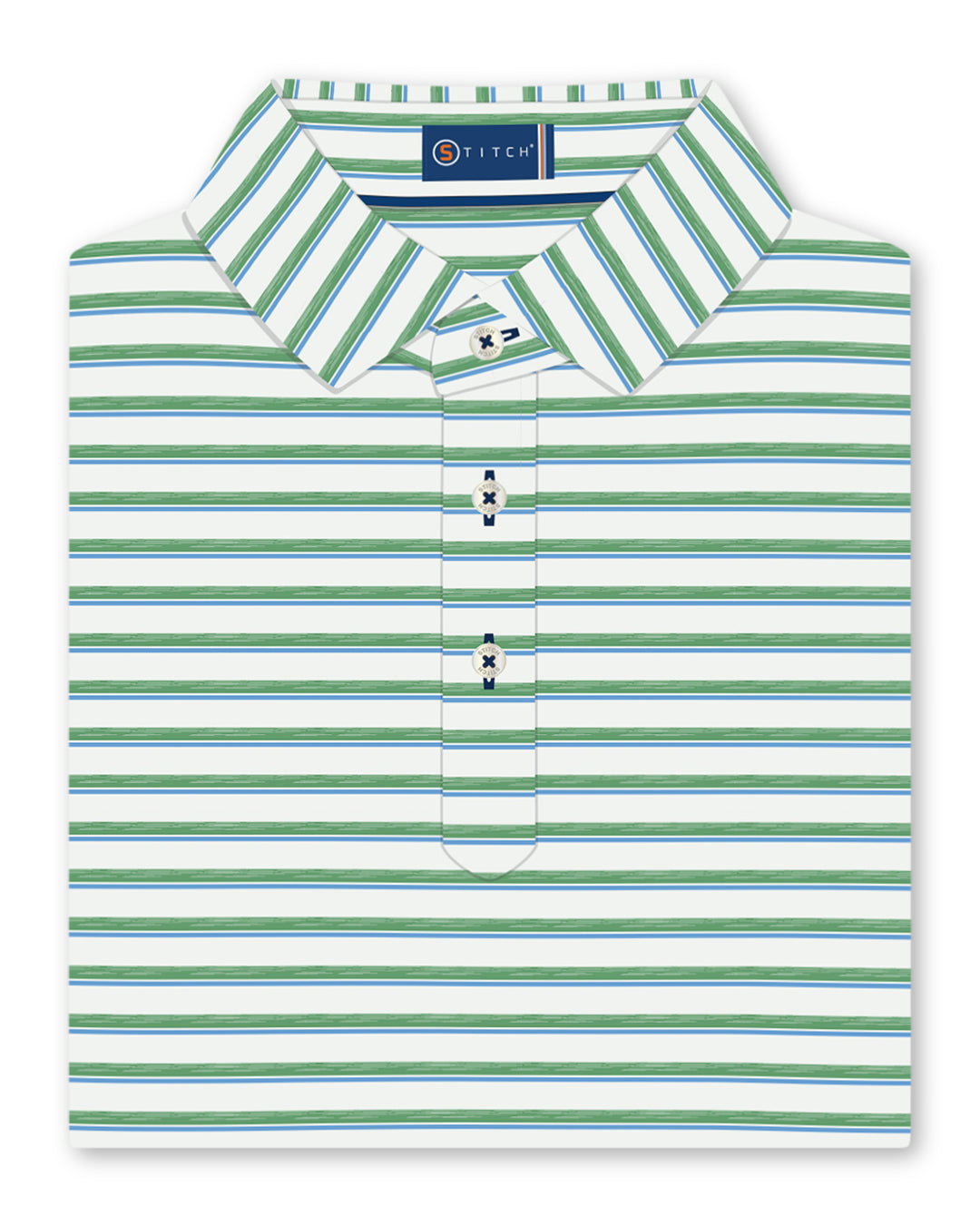 Broome Men's Striped Golf Polo – Stitch Golf1