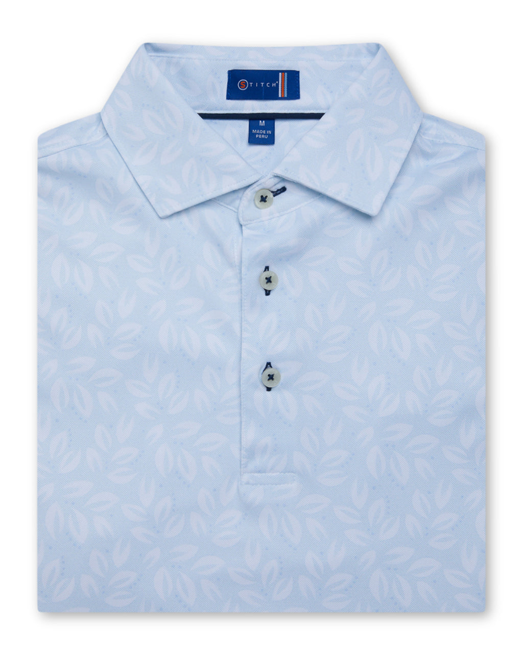 Summer Petals Light Blue Men's Golf Polo Shirt – Stitch Golf